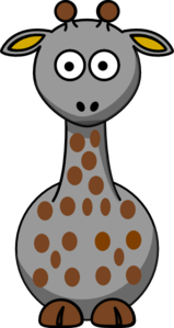 Gray Giraffe With 20 Dots  Fixed Nose Clip Art At Clker Com   Vector