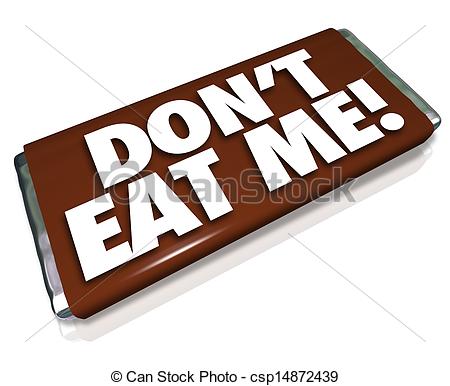 No Candy Clipart Words Chocolate Candy Bar