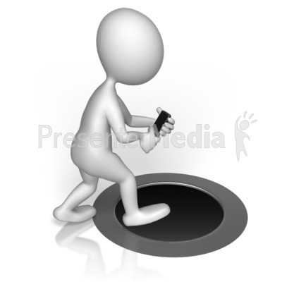 Not Paying Attention While Texting   Presentation Clipart   Great