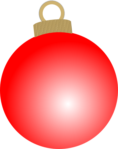 Red Christmas Ball Ornament Clip Art