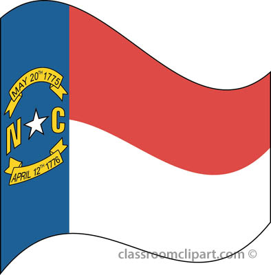 State Flags   North Carolina Flag Waving   Classroom Clipart