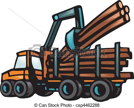 Vector   Forestry Vechicles   Stock Illustration Royalty Free