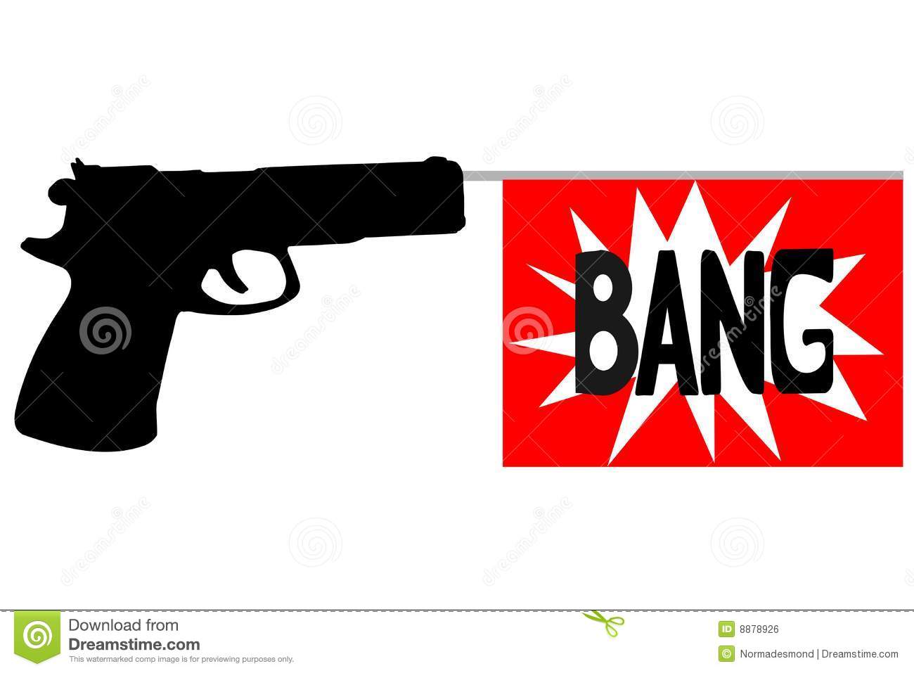Bang Gun Royalty Free Stock Image   Image  8878926