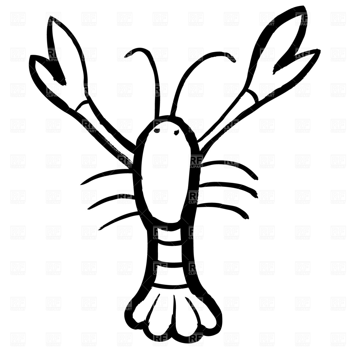 Clipart Catalog   Plants And Animals   Crayfish Download Royalty Free    