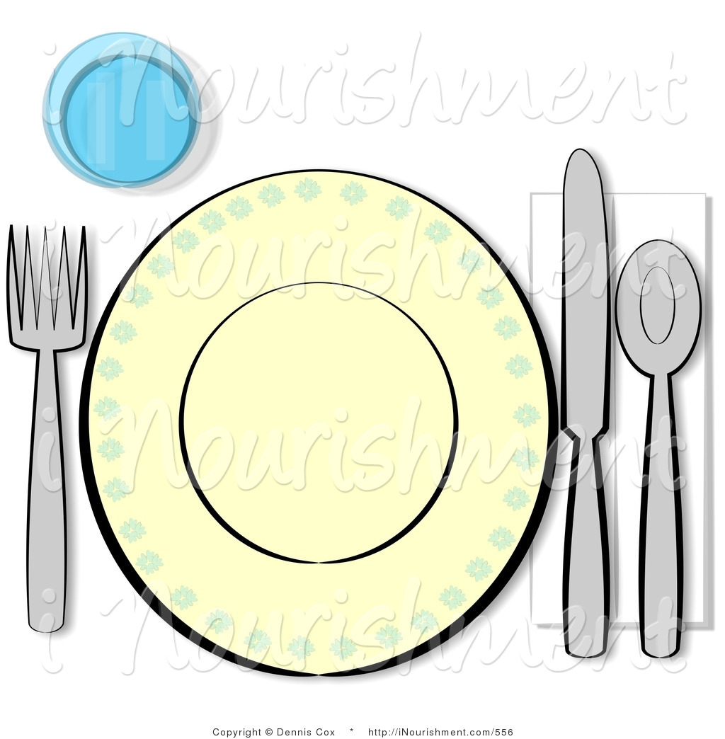 Clipart Of An Informal Single Complete Place Setting By Djart    556