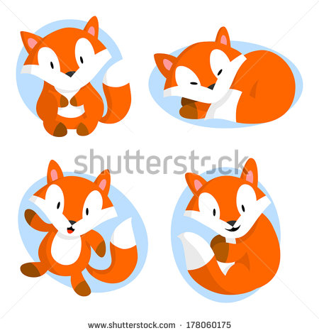 Cute Baby Fox Clipart Cute Young Baby Fox Seated