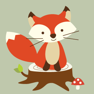Forest Friends Fox   Animal Pictures   Childrens Wall Art   Nursery