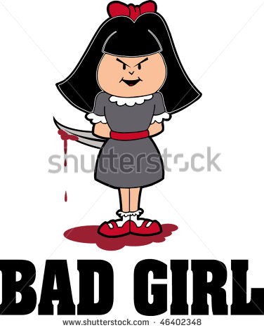 Good And Bad Girl Clipart Bad Girl   Stock Vector
