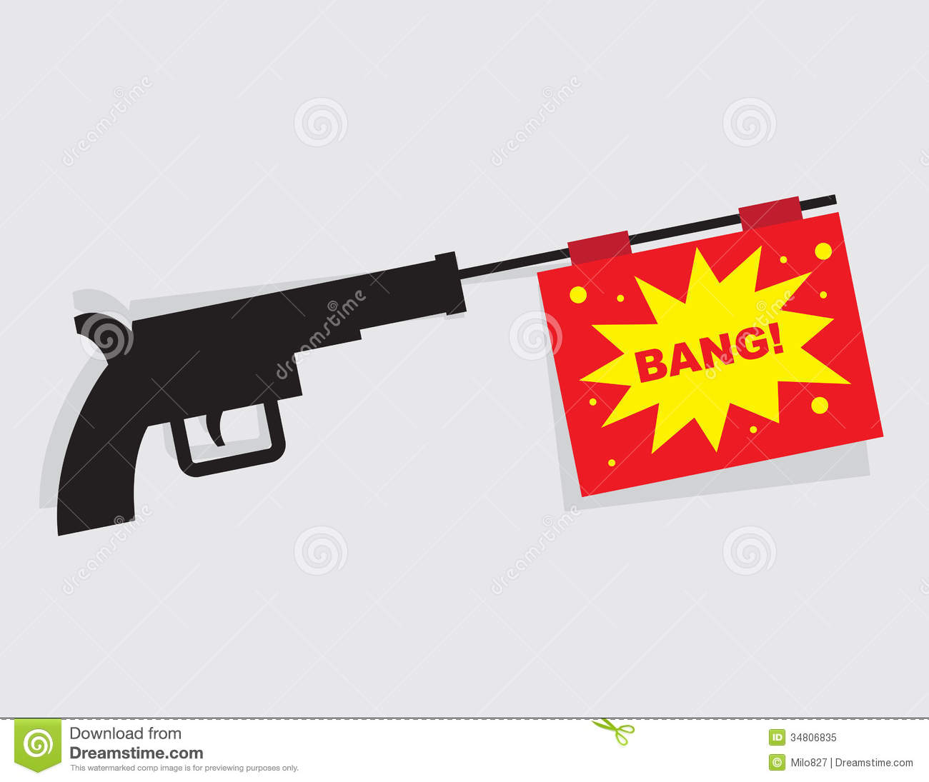 Gun Bang Message Royalty Free Stock Photo   Image  34806835