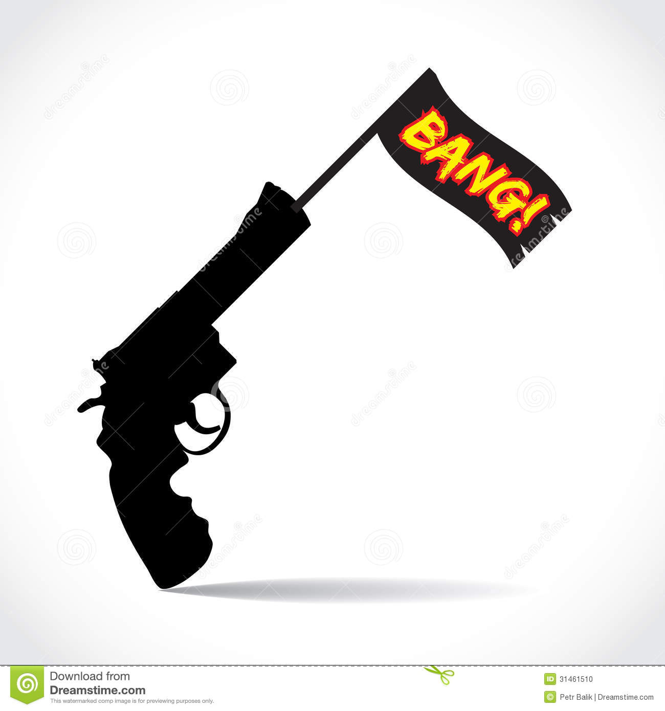 Gun With Flag Stock Photo   Image  31461510