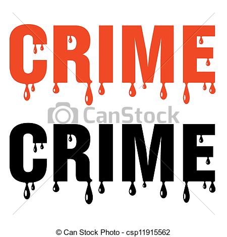 No Crime Clipart Bloody Crime Word