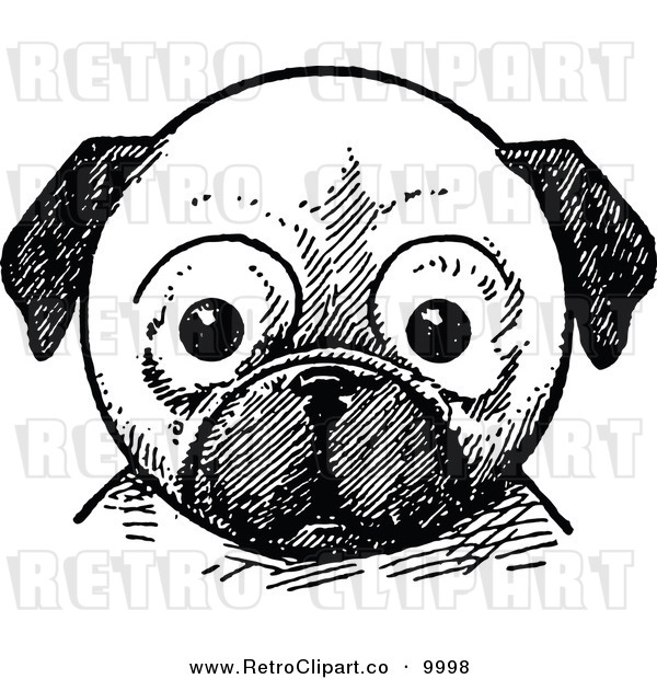 Vector Clipart Of A Retro Black And White Pig Throwing A Tantrum