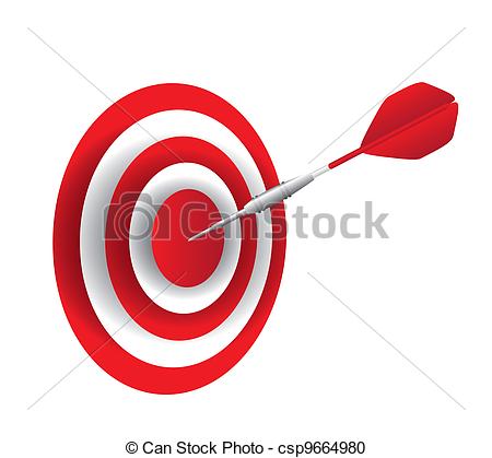Vector Clipart Of Dart With Dartboard   Red Dart With Dartboard