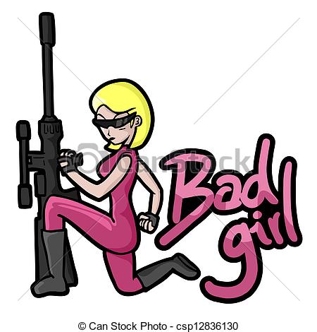Vectors Of Bad Girl   Creative Design Of Bad Girl Csp12836130   Search