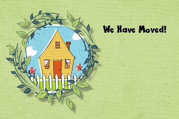 Weve Moved Clipart We Have Moved Postcard