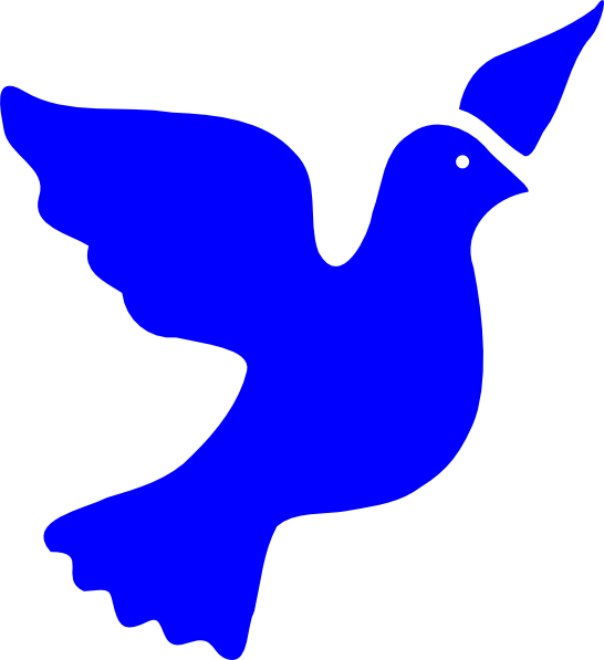 Blue Peace Dove Clip Art At Clker Com   Vector Clip Art Online