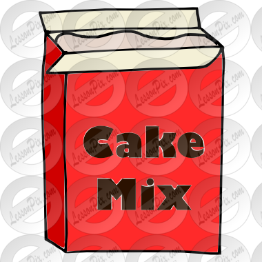 Cake Mix Picture For Classroom   Therapy Use   Great Cake Mix Clipart