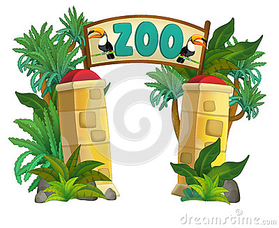Cartoon Zoo Gate