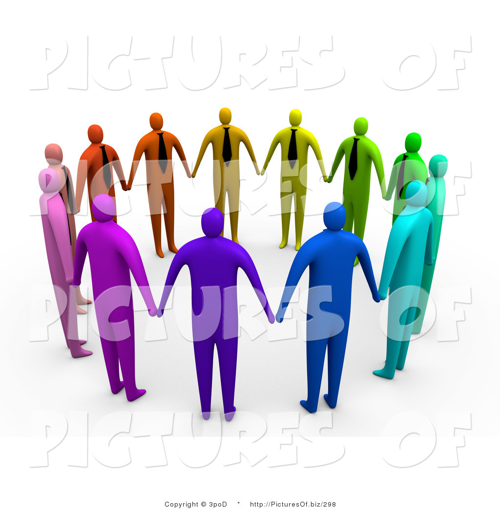 Clipart Of 3d Colorful Unity People By 3pod    298