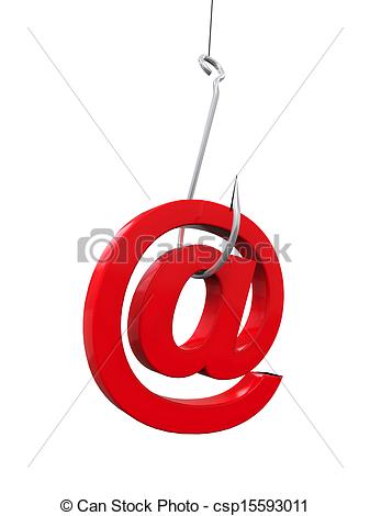 Clipart Of Phishing Fraud Online Isolated On White Background 3d
