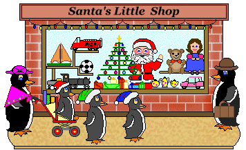 Family Shopping For Christmas Toys And Gifts At Santas Little Shop