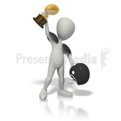 Football Champion With Trophy   Sports And Recreation   Great Clipart