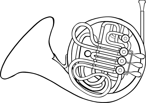French Horn 2 Clip Art At Clker Com   Vector Clip Art Online Royalty