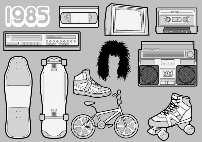 Home   Clip Arts   1985   A Free Vector Pack Of 80s Icons