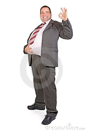 Jolly Fat Businessman Royalty Free Stock Image   Image  18678266