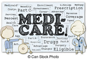 Medicare On Paper With Clipping Path   Drawing Of Medicare