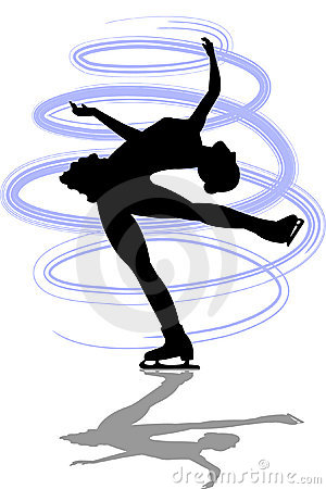     Of A Woman Figure Skater Doing A Layback Spin   Ai File Available