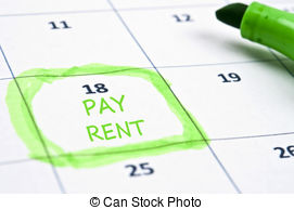 Pay Rent Mark   Calendar Mark With Pay Rent
