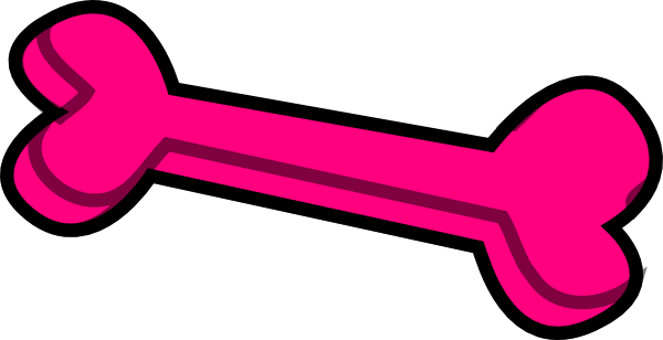 Pink Dog Bone Clip Art At Clker Com   Vector Clip Art Online Royalty    