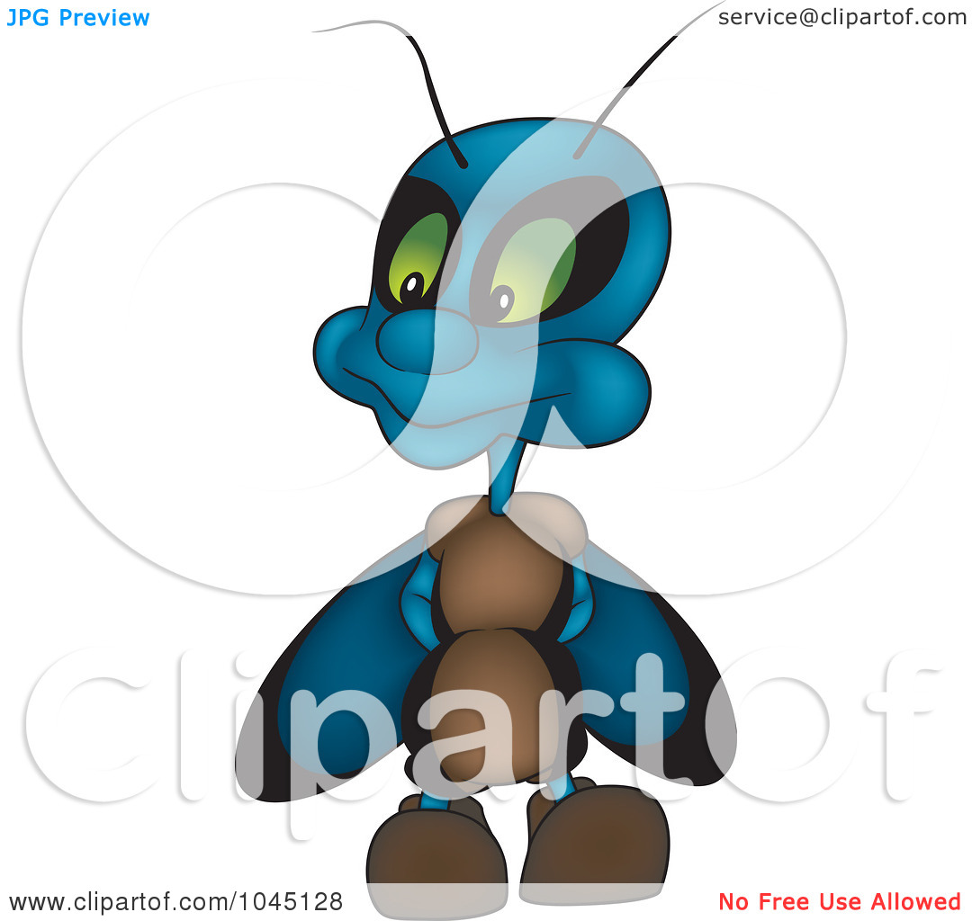 Royalty Free  Rf  Clip Art Illustration Of A Blue Bug By Dero  1045128