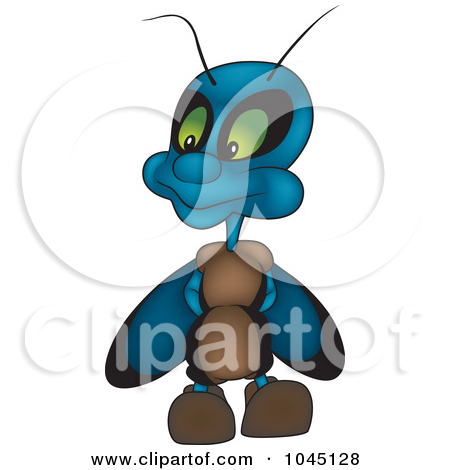 Royalty Free  Rf  Clip Art Illustration Of A Blue Bug By Dero