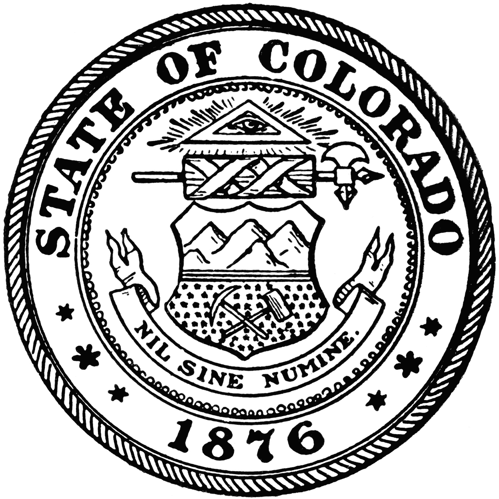 Seal Of Colorado   Clipart Etc