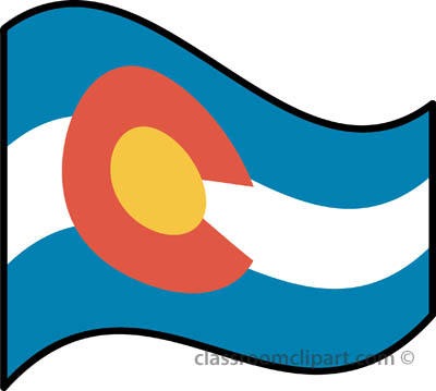 State Flags   Colorado Waving Flag   Classroom Clipart