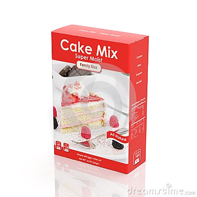 Stock Illustration  3d Cake Mix Paper