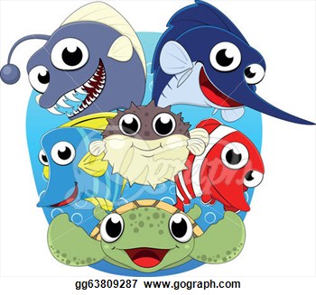 Stock Illustration   Sea Fish Set Series 1  Clipart Drawing Gg63809287