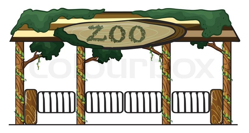 Zoo Gate Clip Art Http   Www Colourbox Com Vector Zoo Entrance Vector    