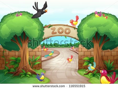 Zoo Gate Clip Art Http   Www Vectorjunky Com Illustration Of A Zoo