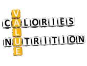 3d Values Calories Nutrition Crossword