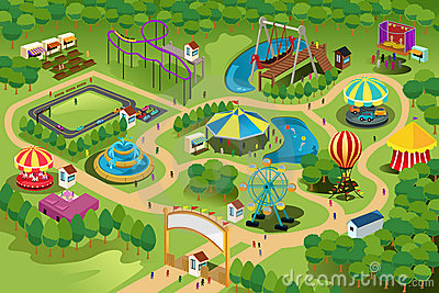 Amusement Park Map Stock Photography   Image  22870502