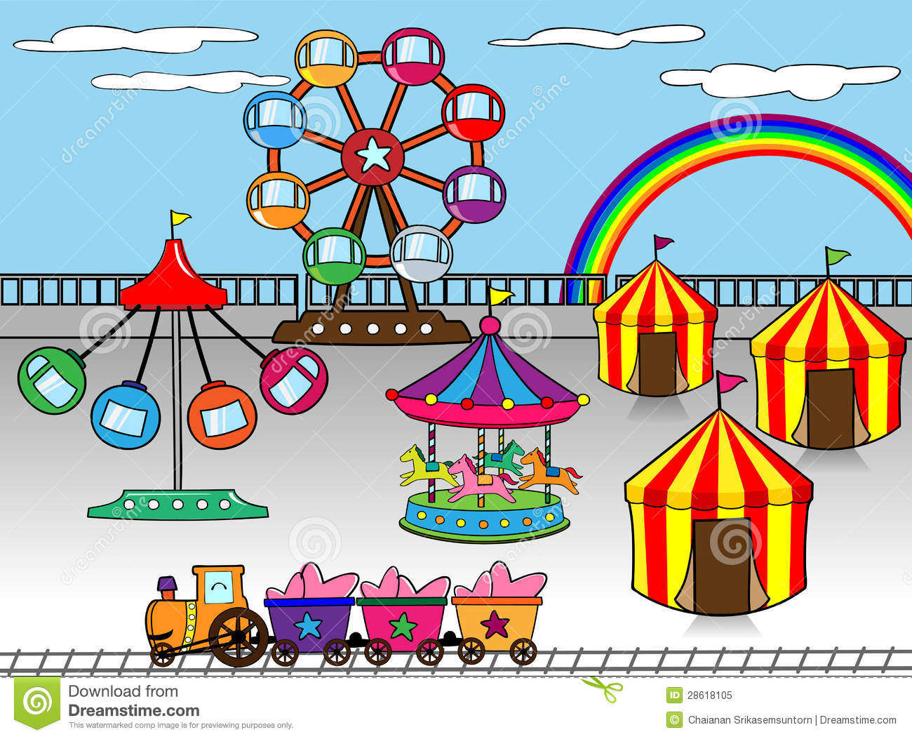 Amusement Park Royalty Free Stock Photo   Image  28618105