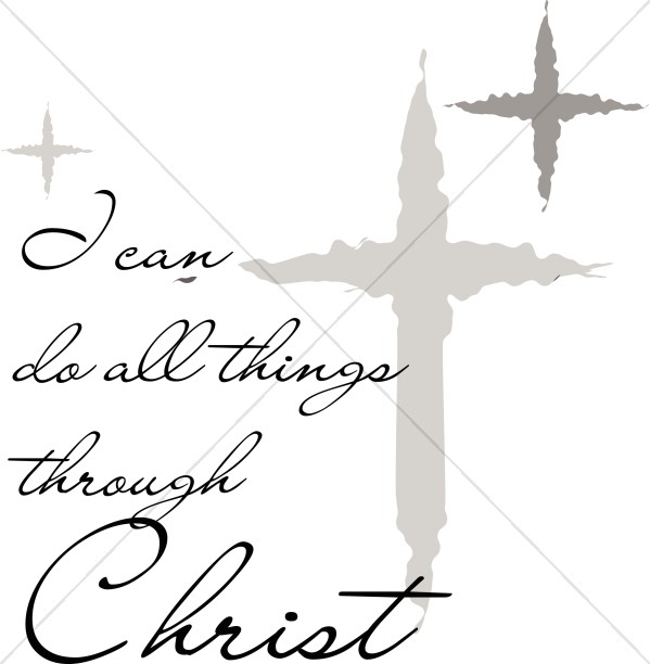 Can Do All Things Through Christ With Silver Stars