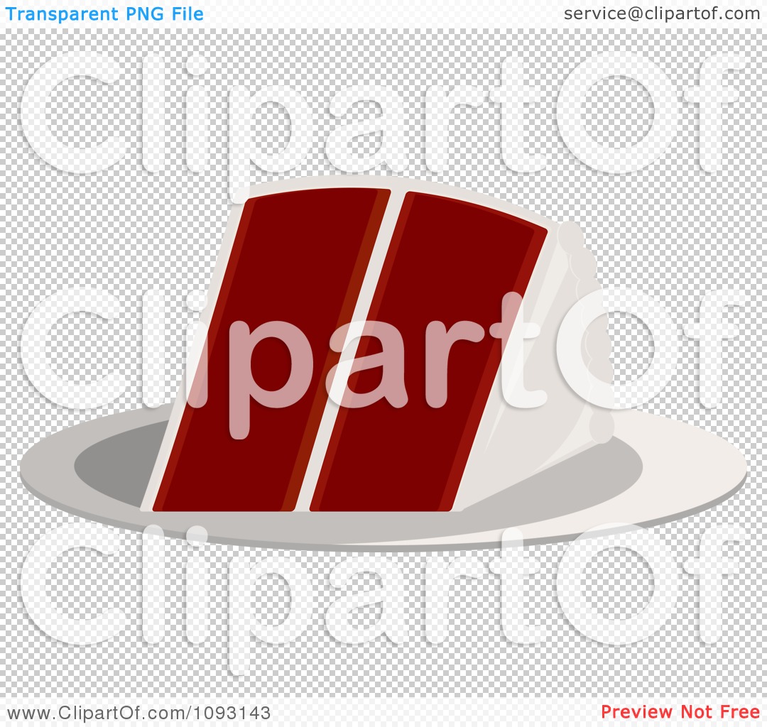 Clipart Serving Of Red Velvet Cake   Royalty Free Vector Illustration