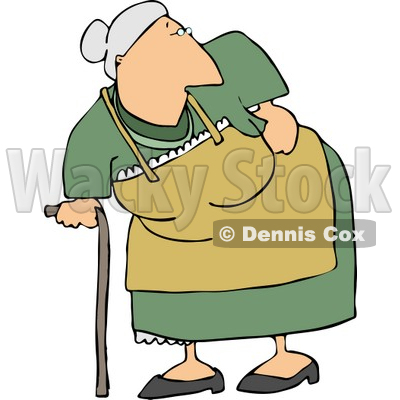 Discomfort Clipart 5107 Old Lady With Back Pains Clipart By Dennis Cox