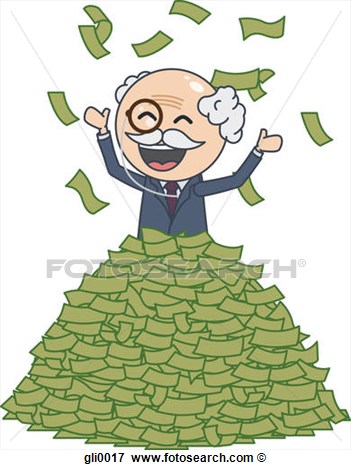 Happy Rich Man Throwing Money In The Air Gli0017   Search Eps Clipart