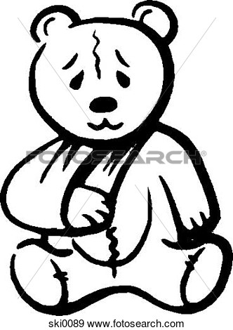 Illustration   Poor Teddy Bear B W  Fotosearch   Search Vector Clipart