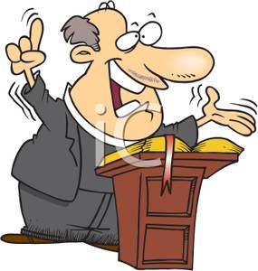 Minister Clipart A Minister Preaching Enthusiastically Royalty Free    